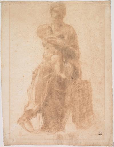 ETUDE D'APRES LA VIERGE A L'ENFANT DE MICHEL ANGE_0