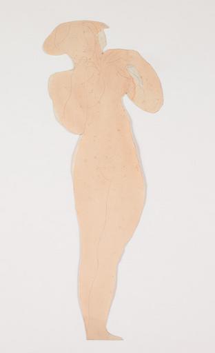FEMME NUE AUX MAINS PRES DU VISAGE_0