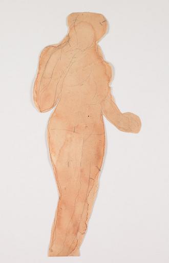 FEMME NUE DEBOUT, UNE MAIN AU VISAGE_0