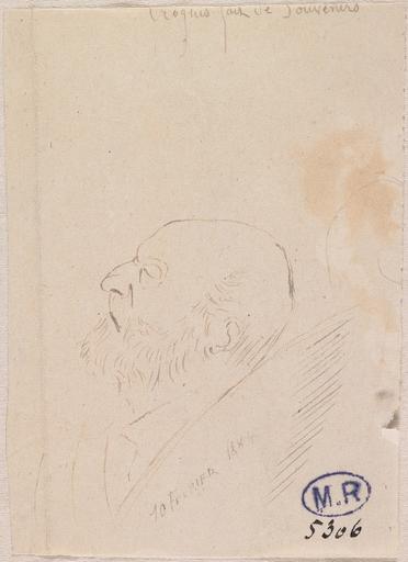 PROFIL D'HOMME SUR SON LIT DE MORT (JEAN BAPTISTE RODIN?PERE D'AUGUSTE RODIN)_0