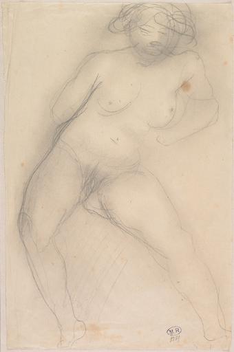 FEMME NUE ASSISE, AUX JAMBES ECARTEES_0