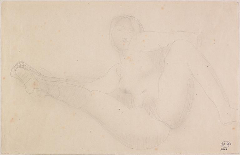 FEMME NUE ASSISE A LA RENVERSE ET LES JAMBES ECARTEES_0