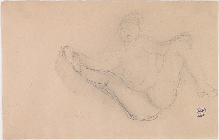 SABBAT, FEMME NUE ASSISE A LA RENVERSE ET LES JAMBES ECARTEES_0