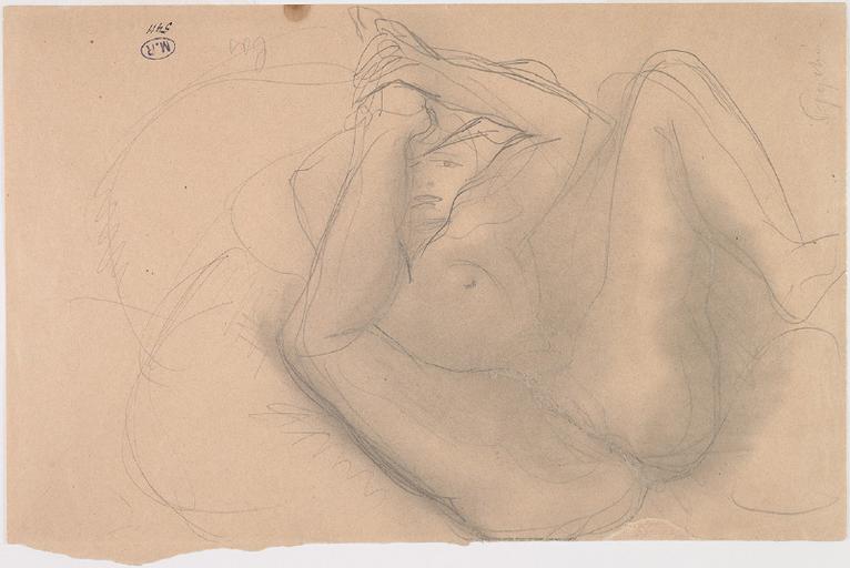 PSYCHE, FEMME NUE A LA RENVERSE, AMENANT UN PIED JUSQU'AU VISAGE_0