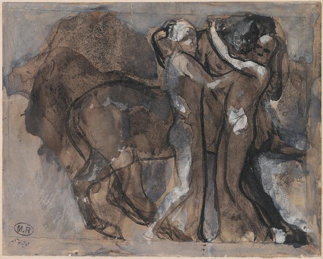 CENTAURE ENLACANT DEUX FEMMES_0