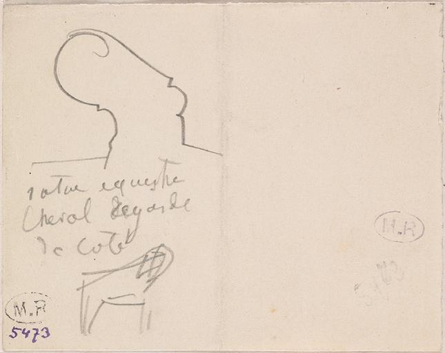 ETUDE DE MOULURE ET CHEVAL DE PROFIL_0