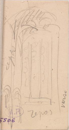 CLOCHER A BLOIS ?, AU VERSO VITRAIL A L'INTERIEUR D'UNE EGLISE_1