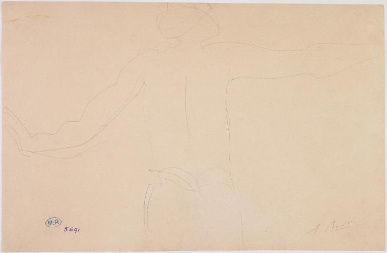 FEMME NUE DE DOS, A MI-CORPS ET BRAS ECARTES DITE LA DANSEUSE RUTH_0