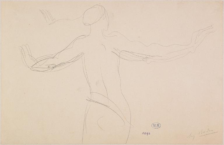 FEMME NUE DE DOS, A MI-CORPS ET BRAS OUVERTS DITE LA DANSEUSE RUTH_0