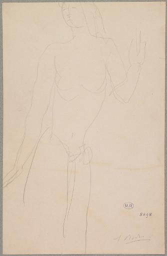 FEMME NUE JUSQU'A LA TAILLE, UN BRAS RELEVE DITE LA DANSEUSE RUTH_0