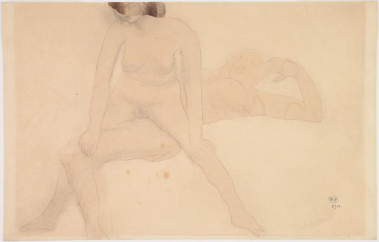 COUPLE SAPHIQUE, FEMME NUE A CALIFOURCHON SUR LE VENTRE D'UNE FEMME ETENDUE_0