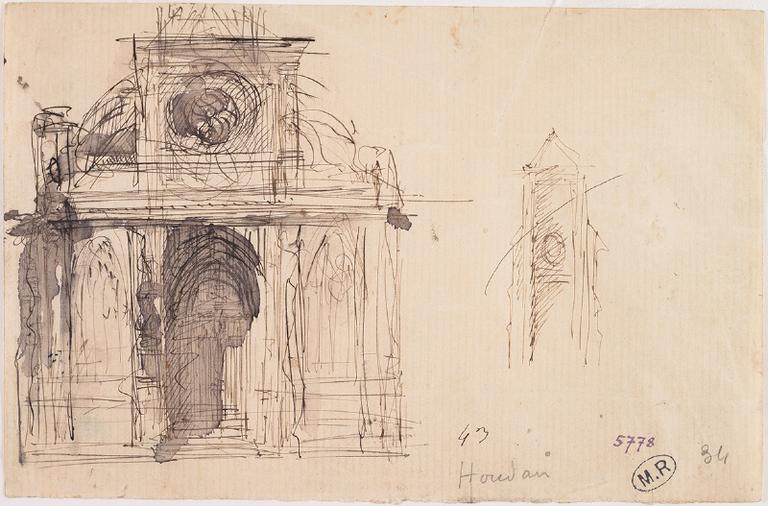 FACADE DE L'EGLISE SAINT JACQUES ET SAINT CHRISTOPHE A HOUDAN_0