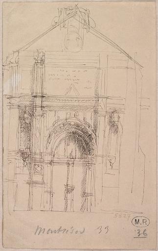 FACADE D'EGLISE A MONTRESOR, ?_0