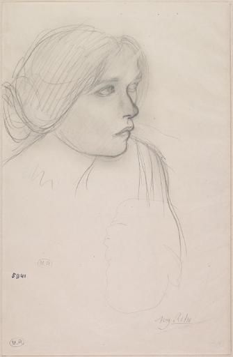 PORTRAIT DE FEMME, GWEN JONES (?), AU VERSO FEMME NUE DE DOS_0