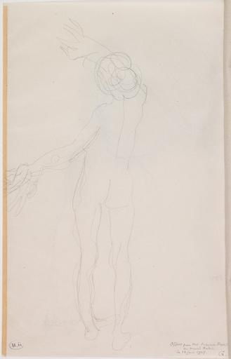 PORTRAIT DE FEMME, GWEN JONES (?), AU VERSO FEMME NUE DE DOS_1