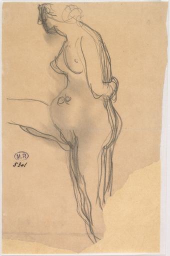 FEMME NUE DE PROFIL, UNE JAMBE LEVEE_0