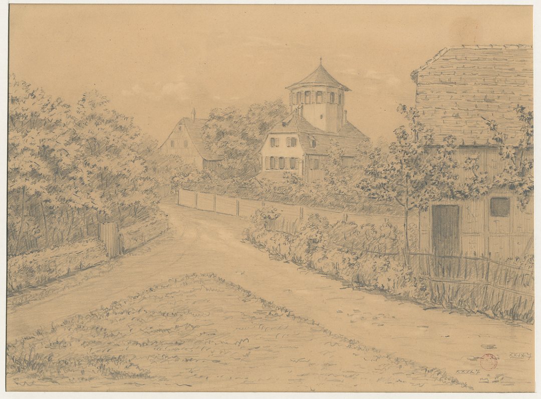 VUE DES ENVIRONS DE STRASBOURG : ANCIENNE PROPRIETE CLOS A LA ROBERTSAU_0