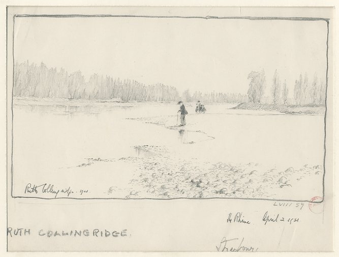 VUE DES ENVIRONS DE STRASBOURG : LE RHIN EXCEPTIONNELLEMENT BAS_0