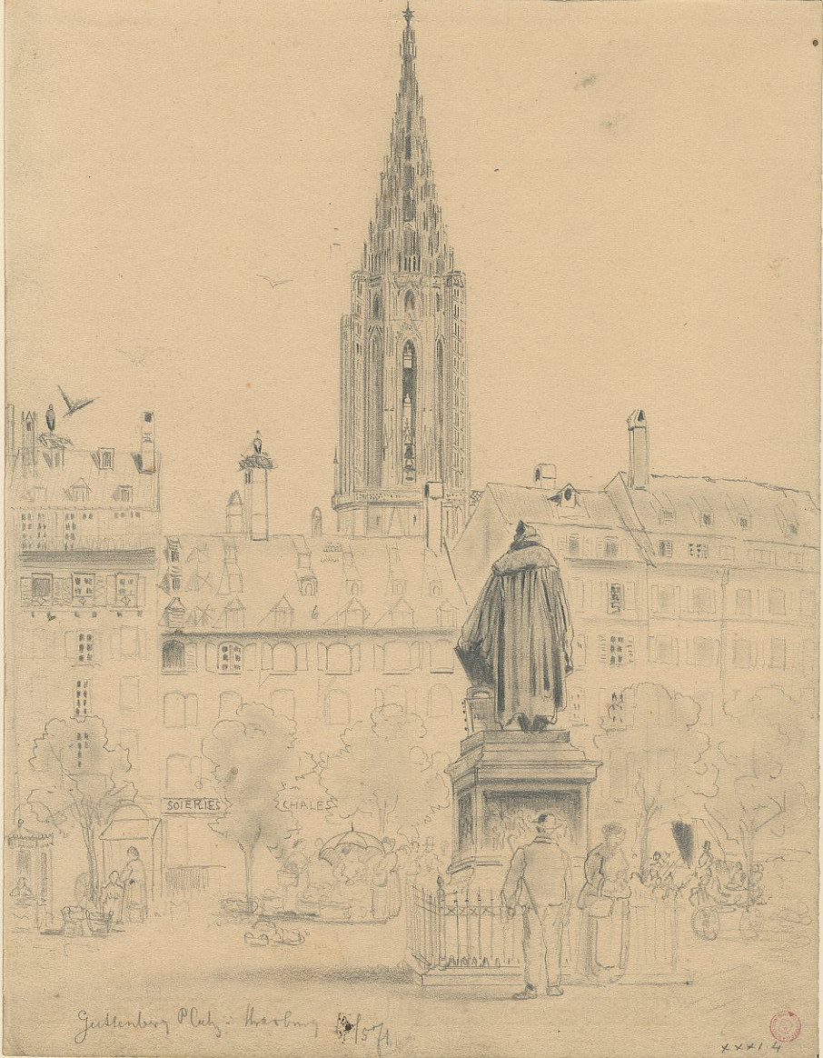 VUE DE STRASBOURG : PLACE GUTENBERG_0