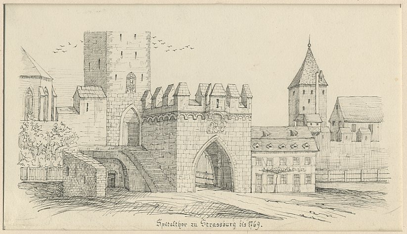 VUE DE STRASBOURG : PORTE DE L'HOPITAL_0