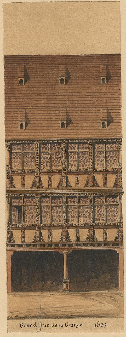 VUE DE STRASBOURG : MAISON DE LA GRANDE RUE DE LA GRANGE_0