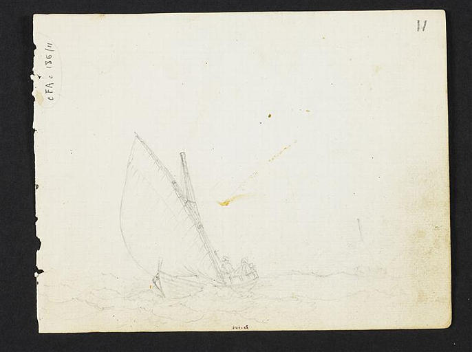 Deux études de barque à voiles_0