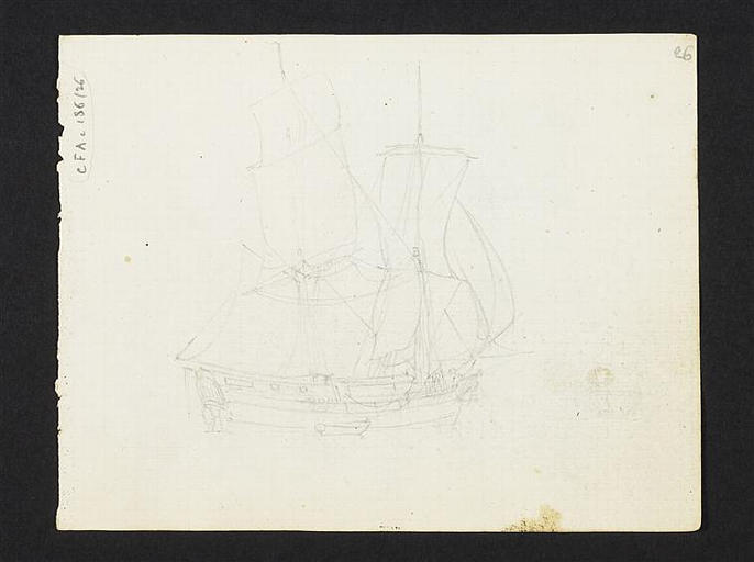 Croquis d'un bateau à voiles_0