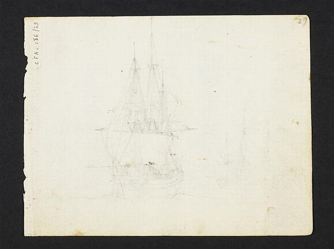 Croquis de deux importants voiliers_0