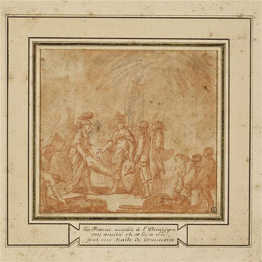 Allégorie du Traité de Commerce entre la France et les Etats-Unis signé le 6 février 1778_0
