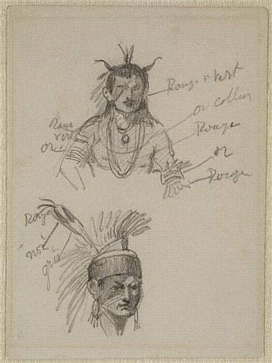 Indien en buste et tête d'indien_0