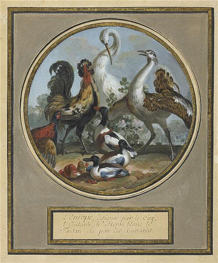 Les quatre parties du monde :  L'Europe, projet de décor pour une porcelaine de Sèvres_0