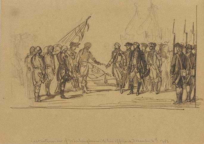 LE DERNIER ENTRETIEN DE WASHINGTON AVEC SES OFFICIERS D'ETAT-MAJOR. 4 DECEMBRE 1783_0