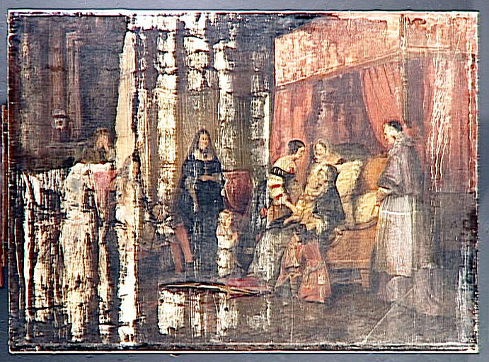 Derniers moments de la Grande Dauphine, Marie Anne Christine de Bavière, belle-fille de Louis XIV, en 1690_0