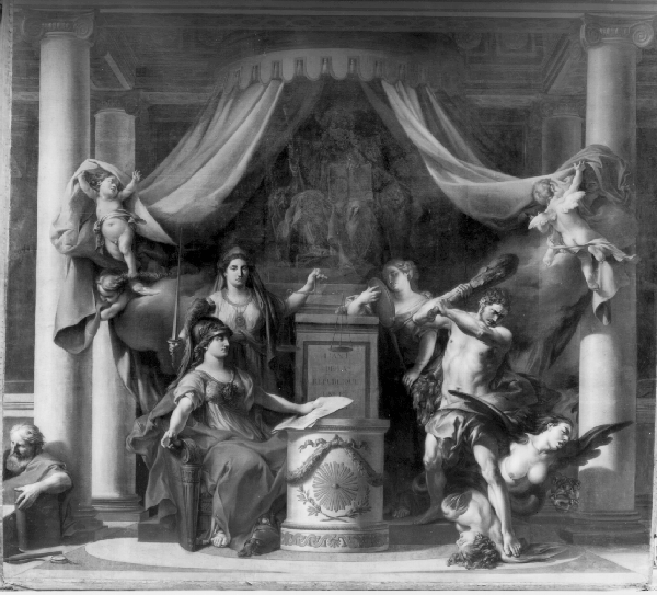 Minerve remet à Hercule le décret qui a aboli les vices de l'ancien gouvernement_0