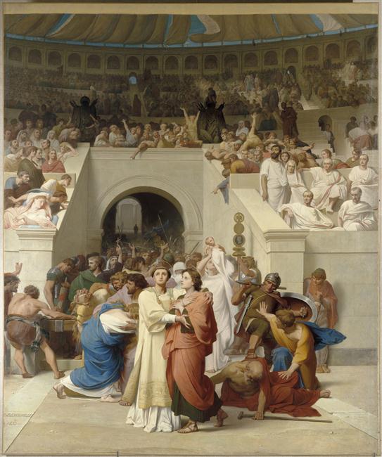 MARTYRS CHRETIENS ENTRANT A L'AMPHITHEATRE_0