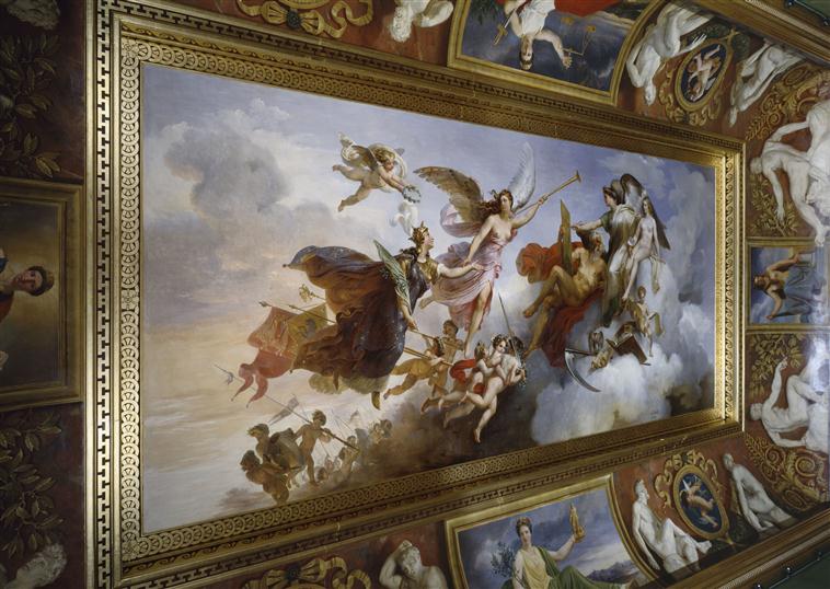 Plafond : La France victorieuse à Bouvines (1214)_0