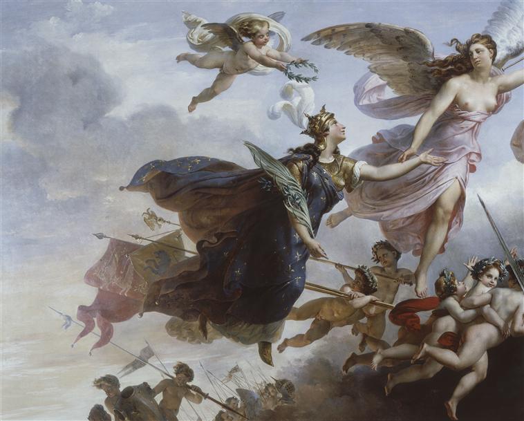 Plafond : La France victorieuse à Bouvines (1214)_1