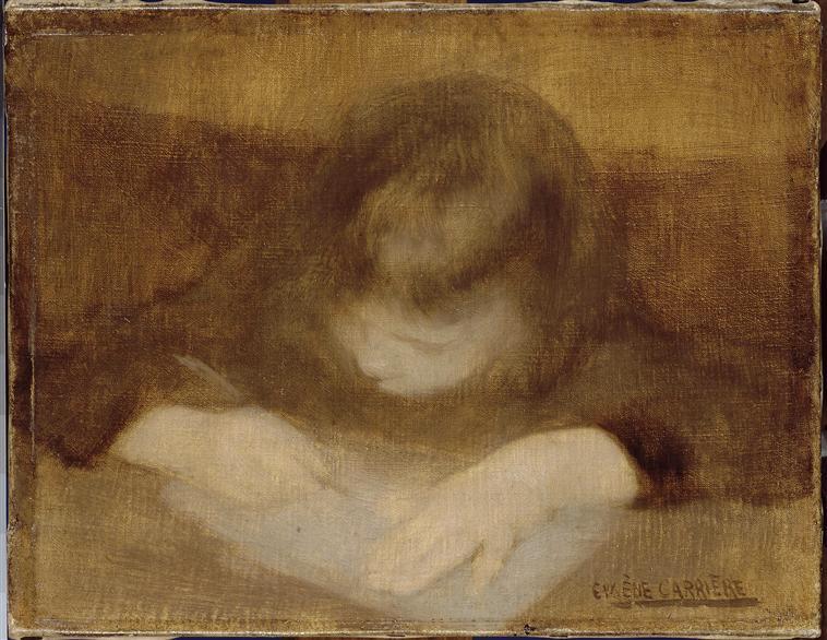 Marguerite Carrière écrivant_0