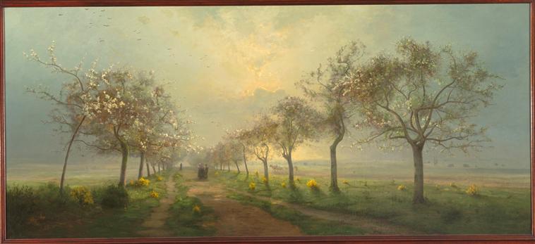 Pommiers et genêts en fleurs_0