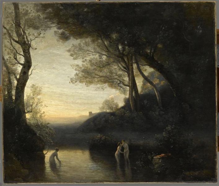 LES BAIGNEUSES DE BELLINZONA.EFFET DU SOIR_0