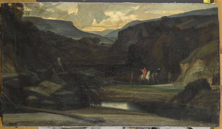 Paysage ; Saül poursuivant David_0