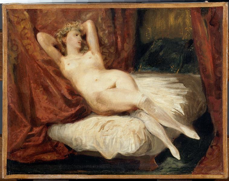 ETUDE DE FEMME NUE, COUCHEE SUR UN DIVAN, dit LA FEMME AUX BAS BLANCS_0