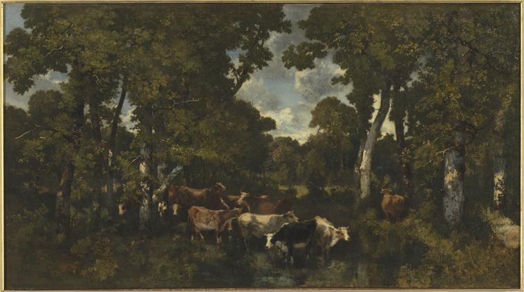 Le Bas-Bréau, forêt de Fontainebleau, dit aussi Vaches dans la forêt de Fontainebleau_0