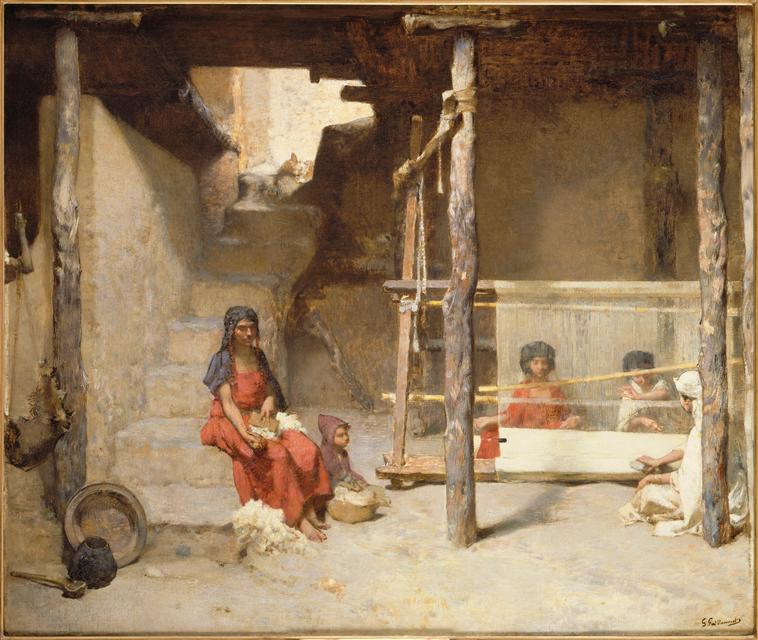 Tisseuses à Bou-Saâda, dit autrefois à tort : Fileuses à Bou-Saâda_0