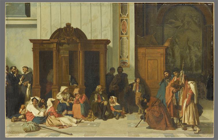 Un confessionnal de Saint-Pierre de Rome, le dimanche de Pâques_0