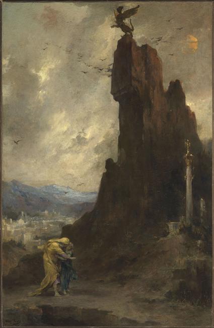 Oedipe s'exilant à Thèbes ; dit aussi Oedipe et Antigone_0