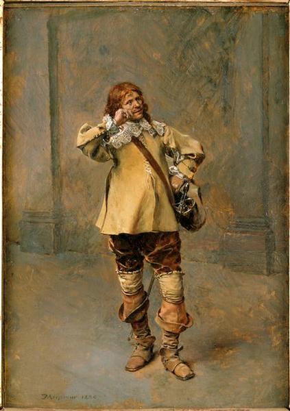 Gentilhomme frisant sa moustache_0