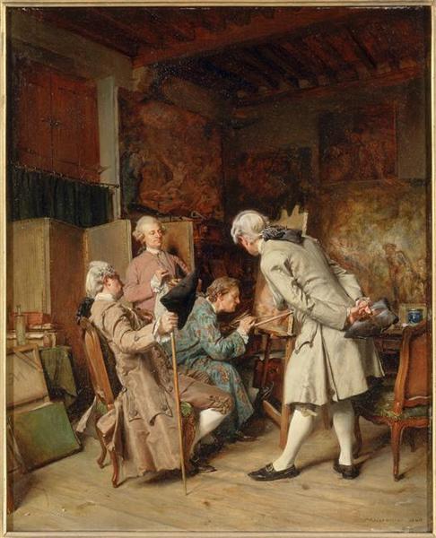 Les amateurs de peinture, dit aussi Un peintre_0