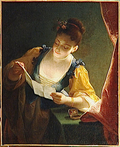 JEUNE FEMME LISANT UNE LETTRE_0