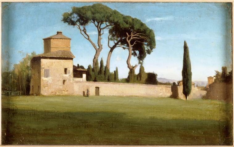 Vue d'une villa romaine ; au revers : Vue de plaine_0